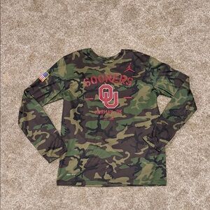 Jordan Camo Oklahoma Sooners 2019 Veterans Day Legend Long Sleeve T-shirt